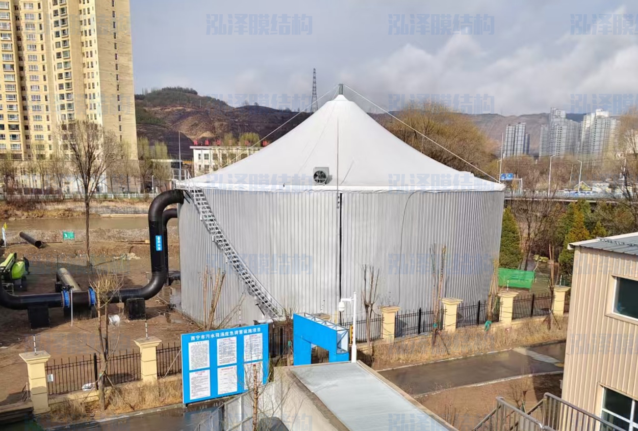 西宁污水处理膜结构加盖工程竣工